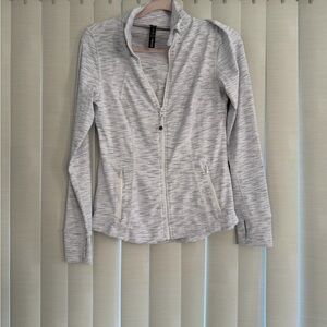 90 Degree By Reflex Gray Zip-Up Hoodie